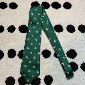 Vintage Christmas Tie Green Silk Daks NY Santa Xmas Classic Necktie USA Made